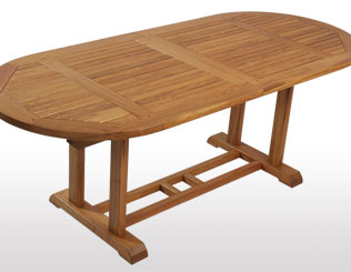 Mesa fija ovalada extensible