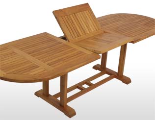 Mesa fija ovalada extensible