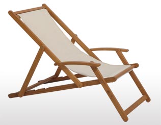 Reposera plegable simple con lona