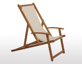 Reposera plegable simple con lona