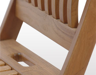 Silla plegable con respaldo alto sin apoyabrazos