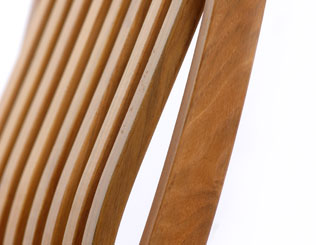 Silla plegable con respaldo alto sin apoyabrazos